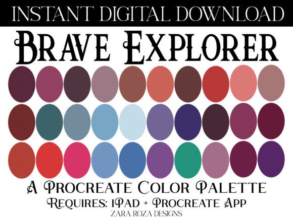 Brave Explorer Procreate Palette Guide