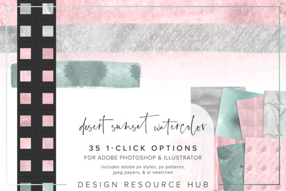Desert Sunset Watercolor Photoshop Style Guide