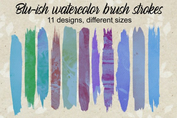 Elevating Digital Design with the Versatility of Bluish Watercolor Brush Strokes