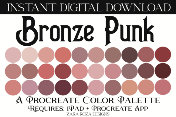 Evaluating the Bronze Punk Procreate Color Palette for Digital Artists