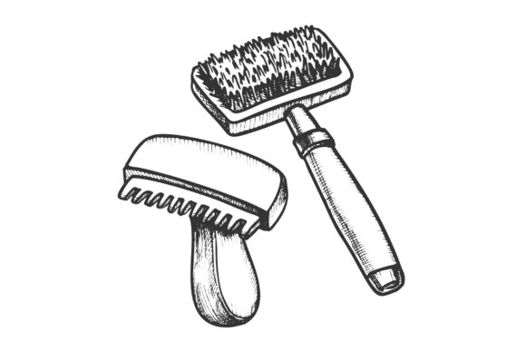 Integrating Animal Grooming Hair Brushes Monochrome Assets into Professional Design Workflows