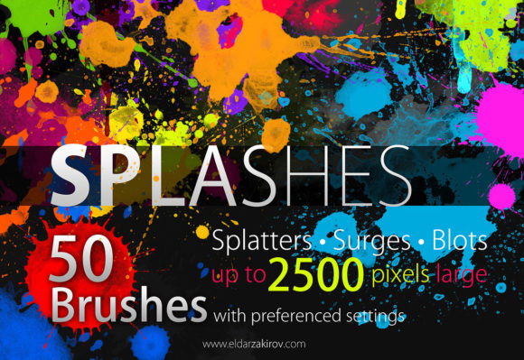 Mastering Dynamic Textures with 50 HQ SPLASHES Brushes for Photoshop