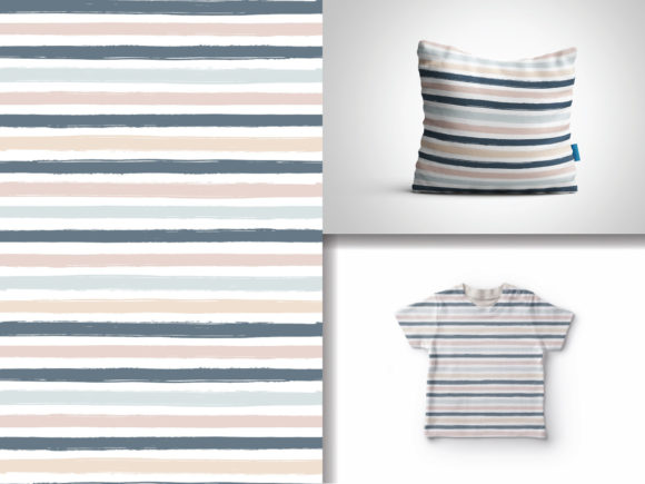 Seamless Simple Striped Brushes Pattern
