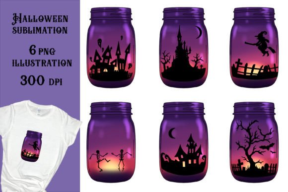 Spooky Halloween Landscape Scene Night