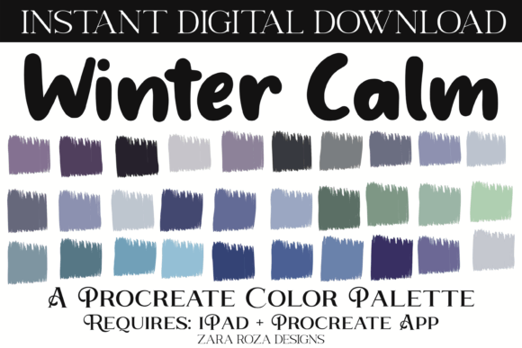 Strategic Color Selection: Leveraging the Winter Calm Procreate Color Palette for Digital Design Excellence