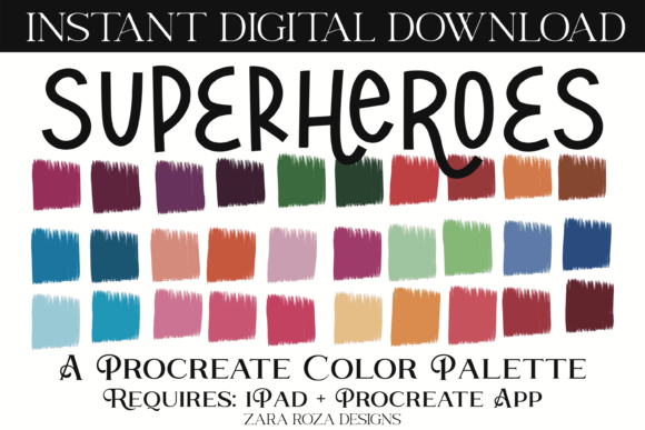 Superheroes Procreate Color Palette Guide