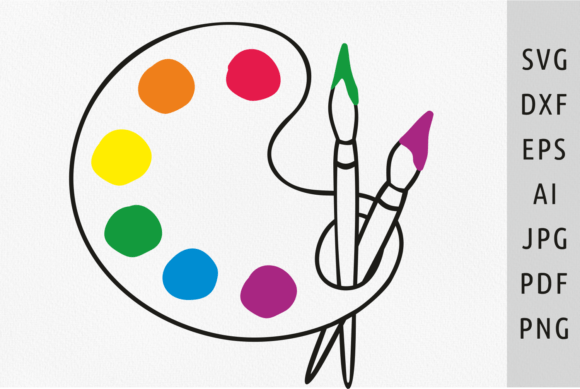 Unlocking Creative Potential with Paint Palette and Brush Vector Illustrations