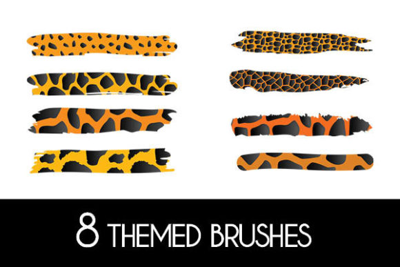 Unlocking Creativity with 8 Giraffe Yellow Themed Brushes Patterns for Modern Design Projects