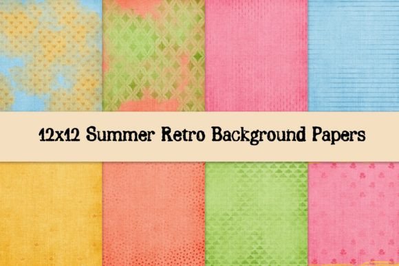 Vibrant 12x12 Summer Backgrounds for Print & Digital