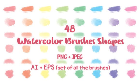 Watercolor Brushes Shapes Guide